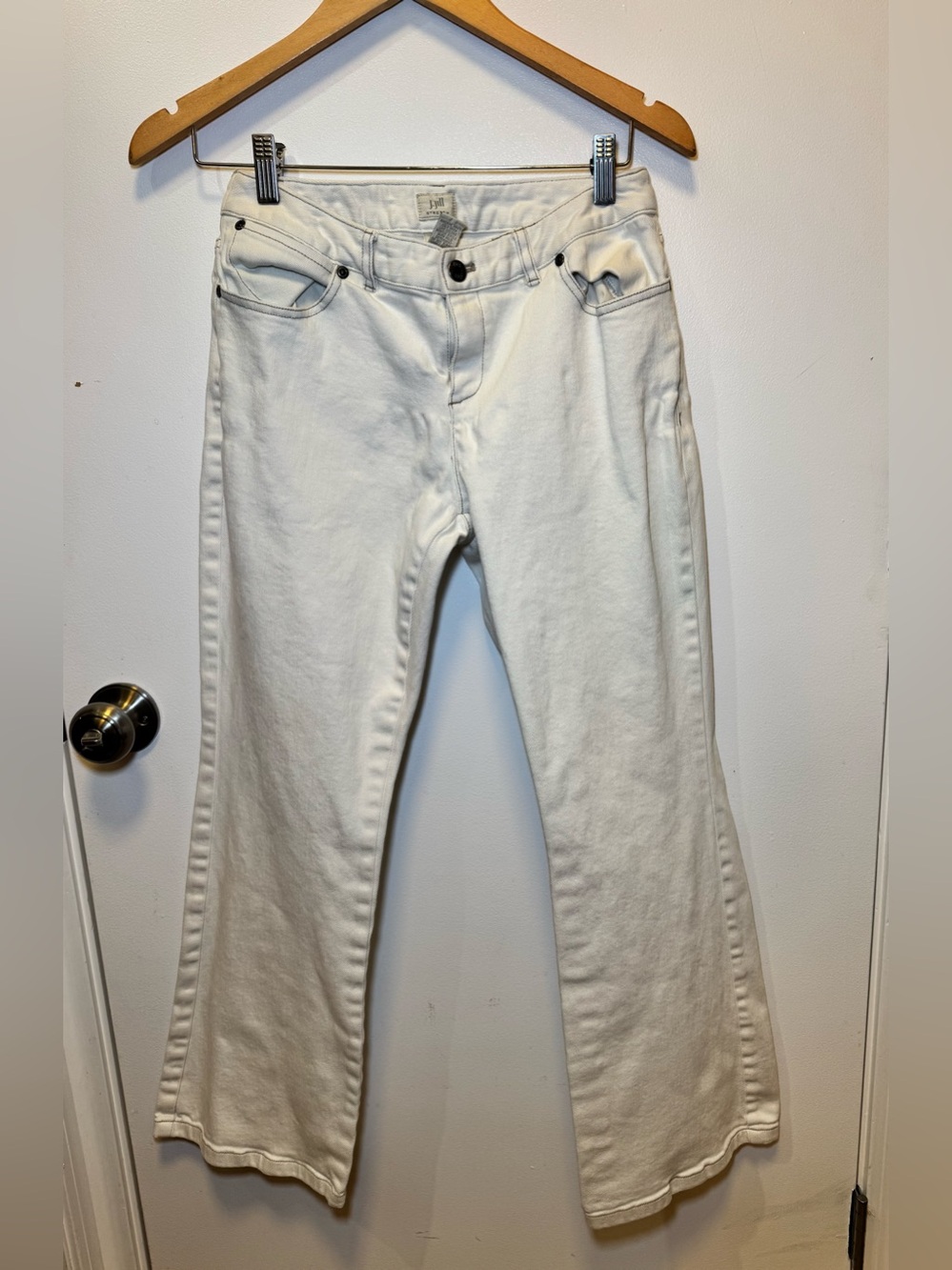 J. Jill White Boot Cut High-Rise Stretch Jeans Size 4P